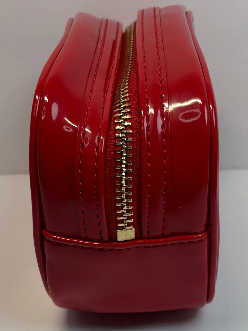 Tory Burch Red Patent Logo Pouch Cosmetic Case
